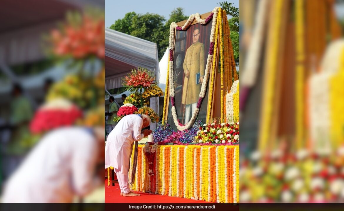 అగ్ర నాయకులు అతని జనన వార్షికోత్సవం సందర్భంగా Br అంబేద్కర్‌కు పూల నివాళులు అర్పించారు
